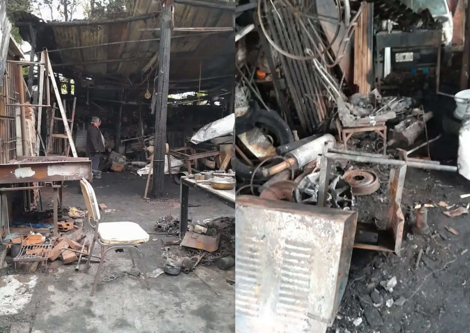De esta manera quedó el lugar tras el incendio.