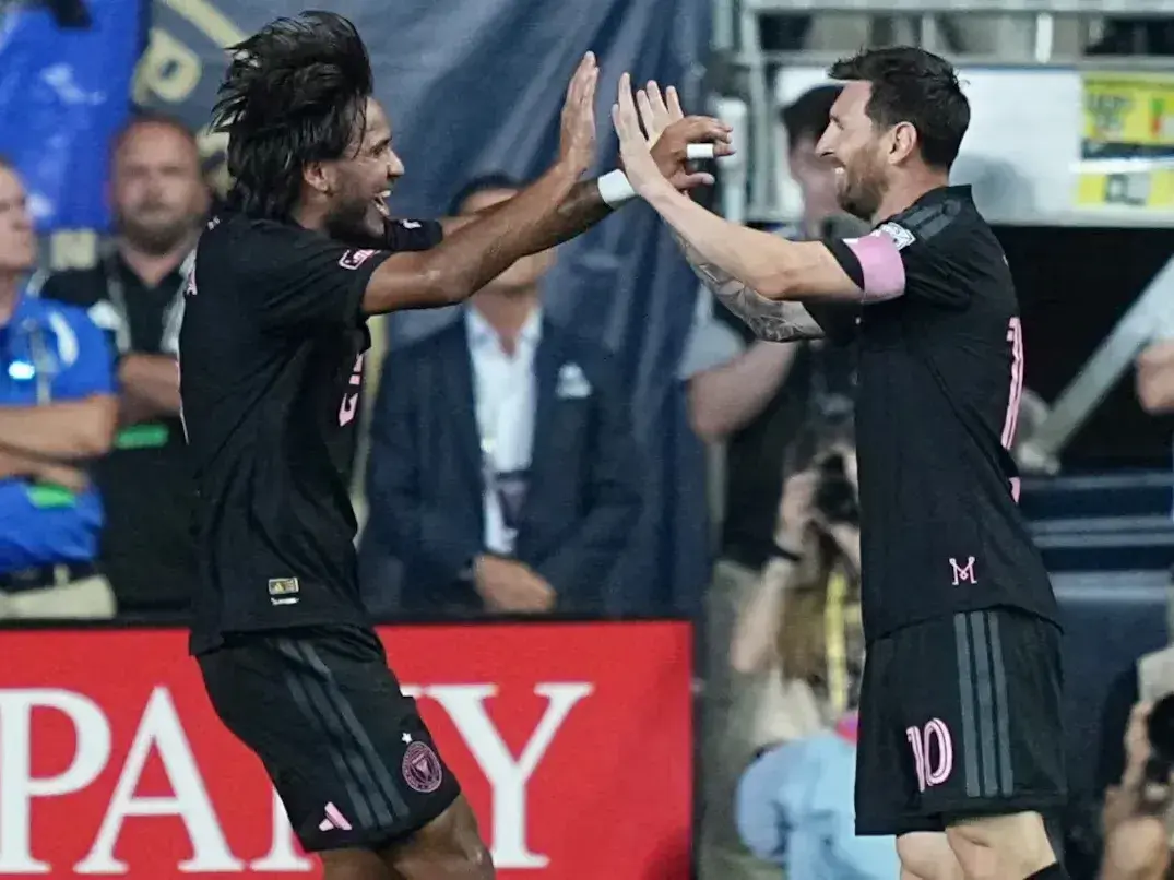 Messi convirtió un gol en el empate 2 a 2 Inter Miami ante Philadelphia. Foto:AP