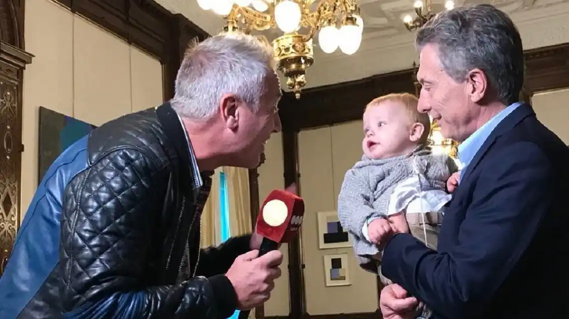 Mirko, con papá Marley, fue a ver a Macri