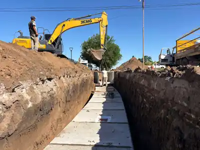 Villa Cañás: obra de desagüe en el acceso por Avenida 50