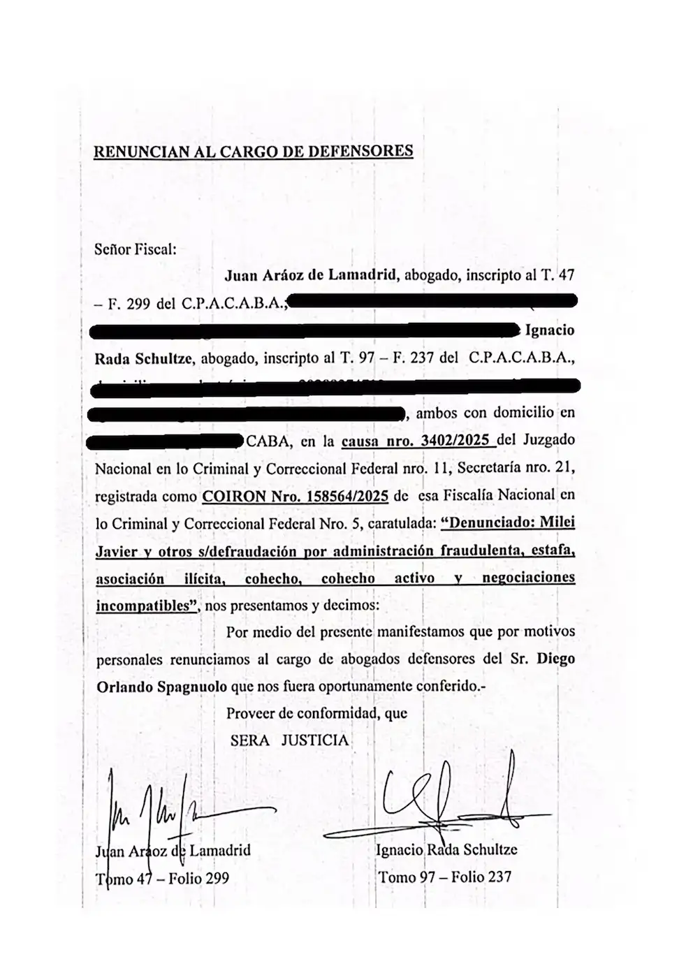 renuncia