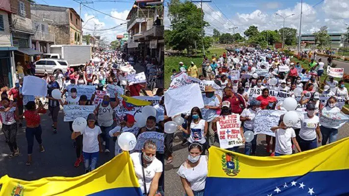 QUIEREN QUE CESE LA VIOLENCIA: habitantes de Barrancas marchan para que retorne la paz