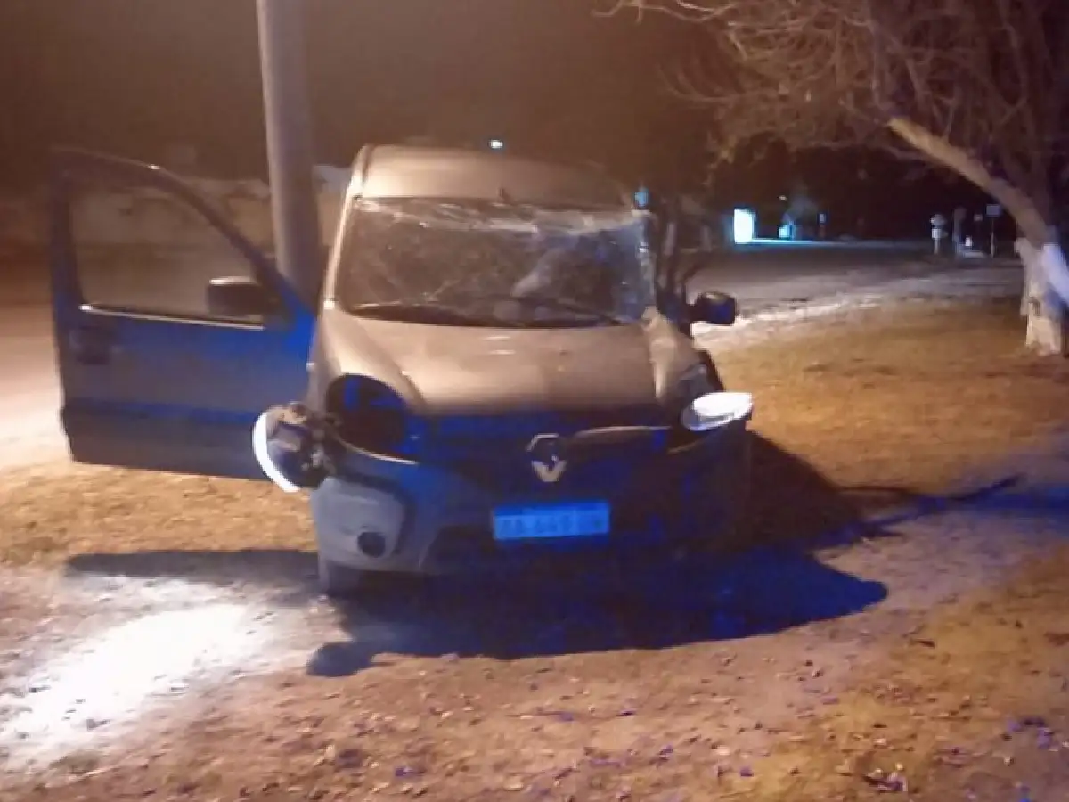 Brinkmann: un utilitario chocó contra un árbol y una  joven sufrió fractura de mano