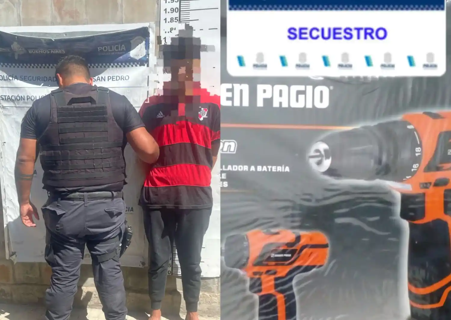 El sujeto fue interceptado por los efectivos en Balcarce y 11 de Septiembre.