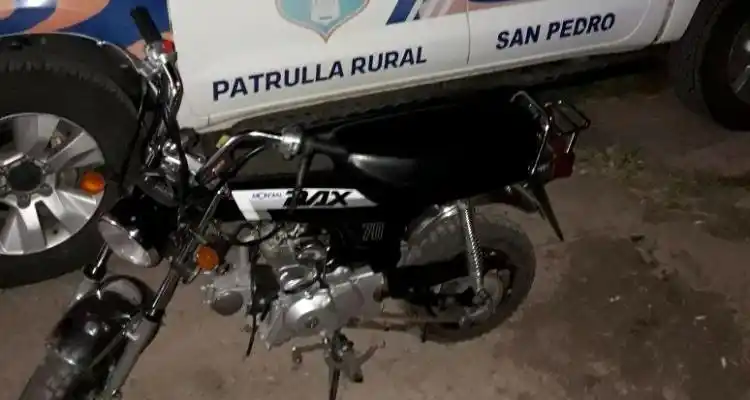 Patrulla Rural recuperó una moto sustraída el año pasado