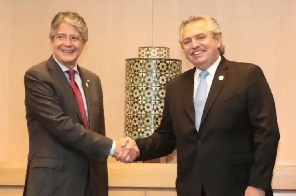 Alberto Fernández recibe al presidente de Ecuador, Guillermo Lasso