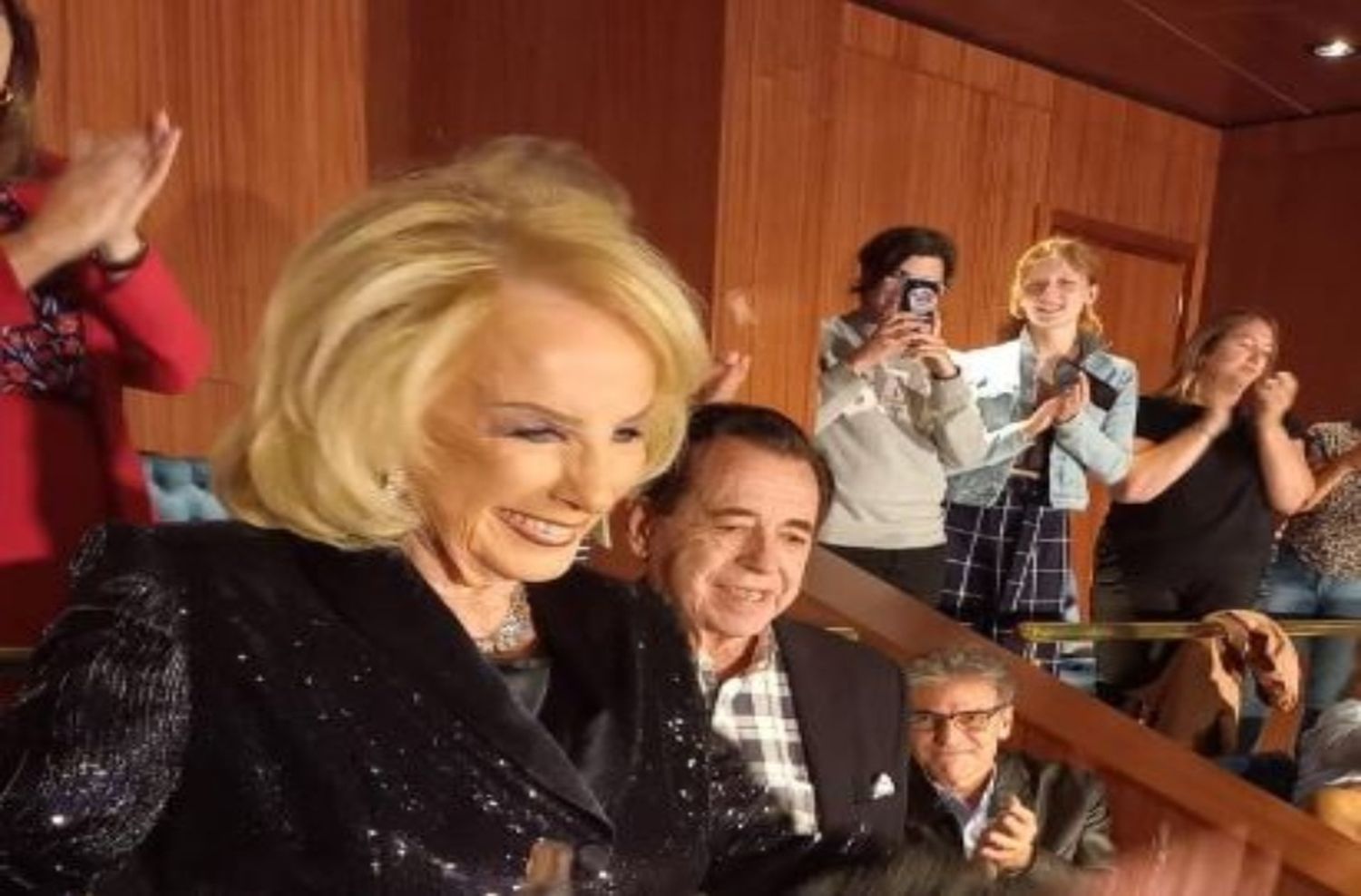 Mirtha Legrand dijo presente en la última función de Abel Pintos en el Tronador