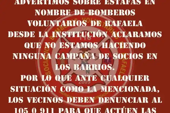 ATENCIÓN: Se hacen pasar por Bomberos Voluntarios para estafar a vecinos 