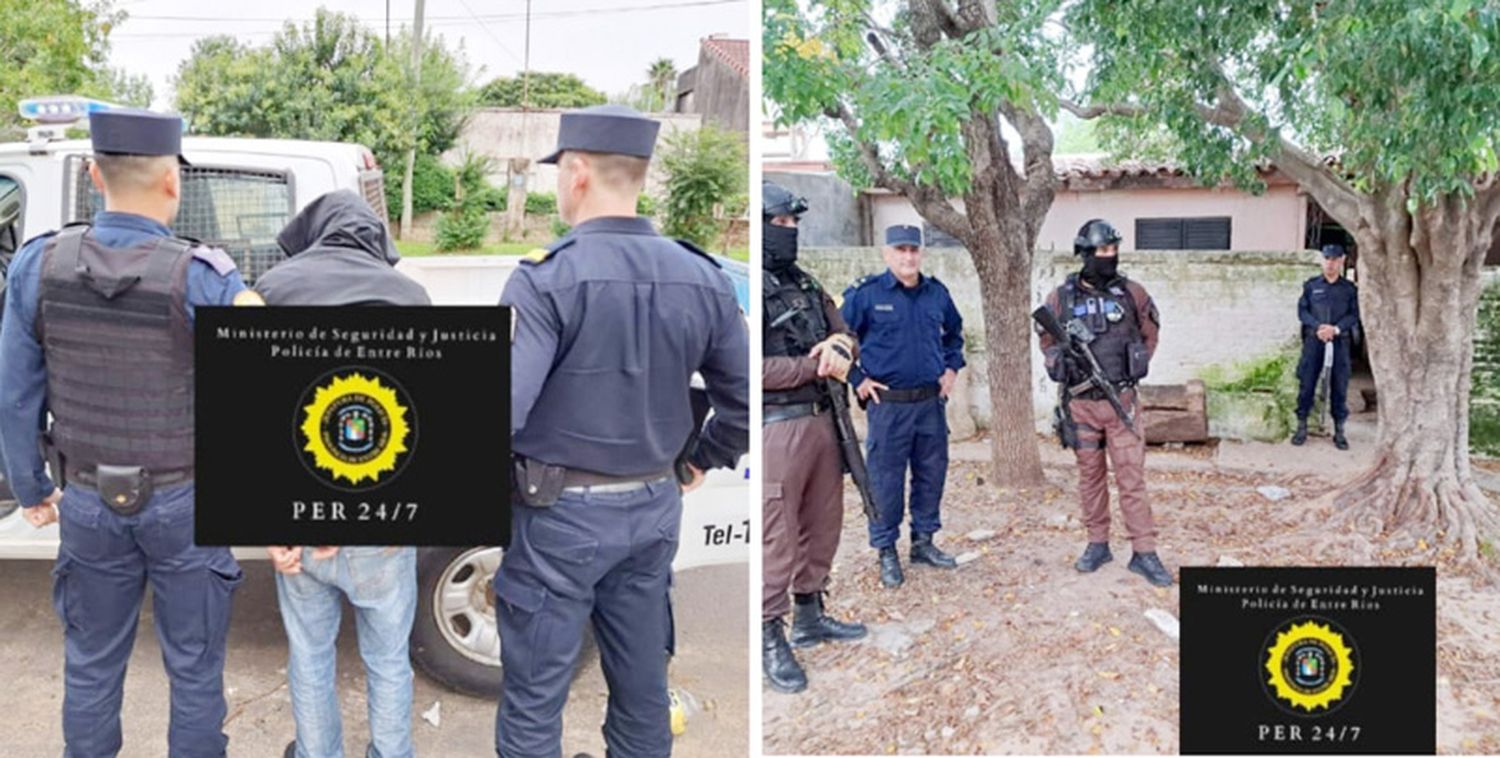 Detenciones y secuestros tras robo con arma blanca