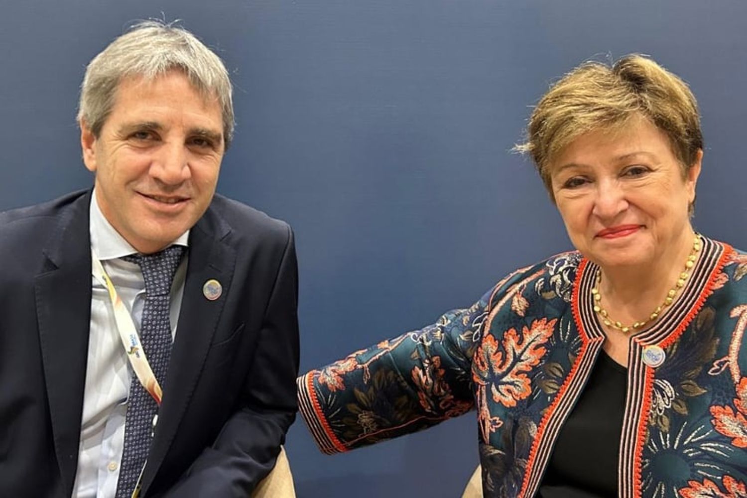 Georgieva, directora de FMI, tras reunirse con Caputo: "Estamos comprometidos a apoyar los esfuerzos del gobierno"