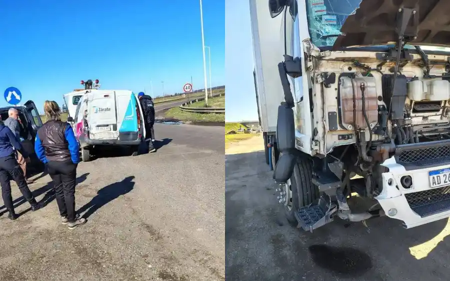 Accidente a causa de un pozo.