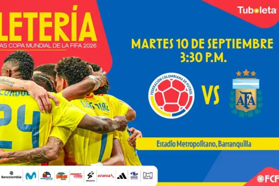 Colombia abrió la venta de entradas para el partido con Argentina