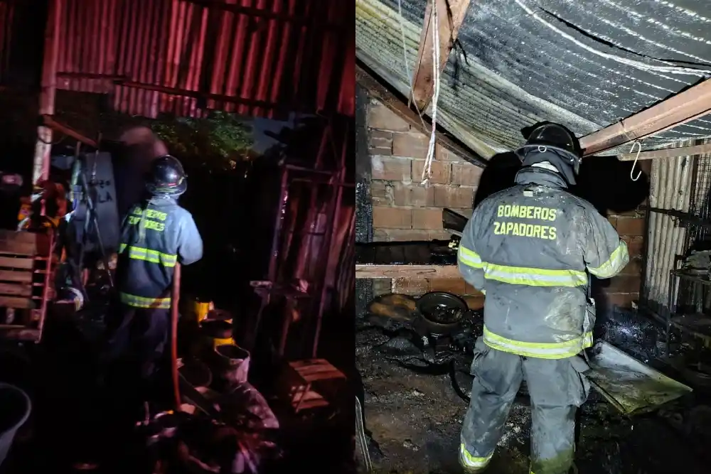 Incendio en un depósito en zona sur.