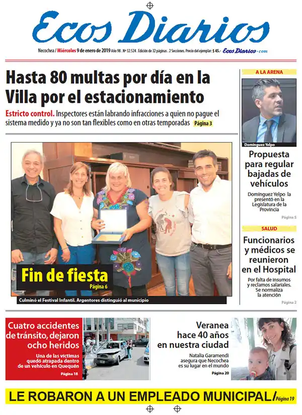 Tapa del 9 de enero de 2019