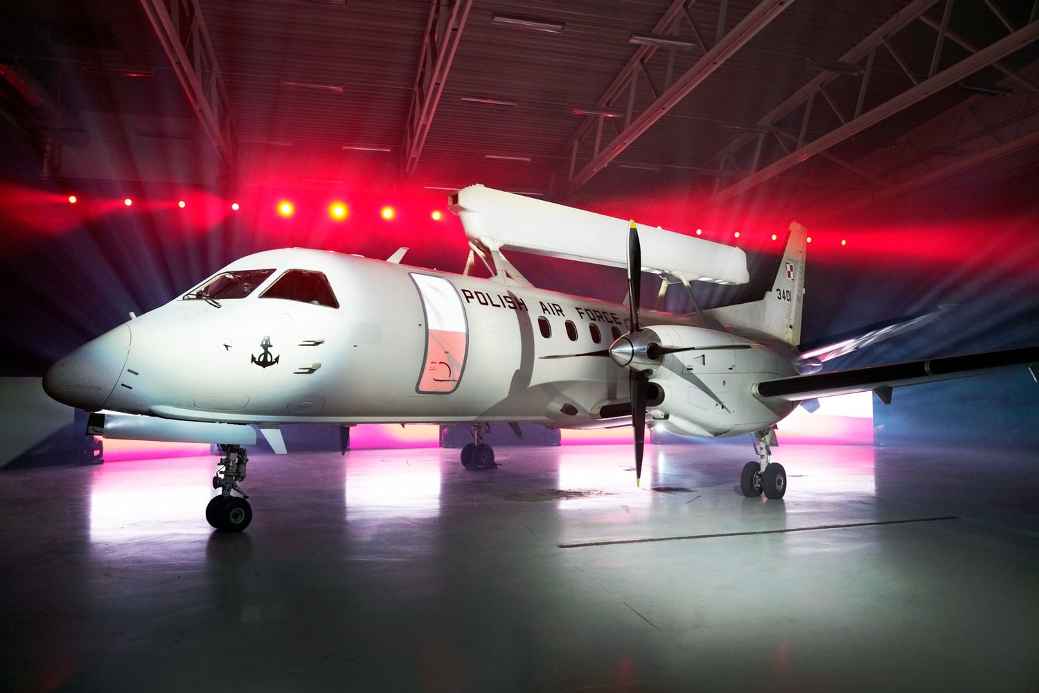 Saab unveils first Saab 340 AEW airborne early warning aircraft for Poland