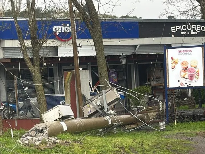 El temporal generó destrozos y cortes de luz en varias zonas de la ciudad