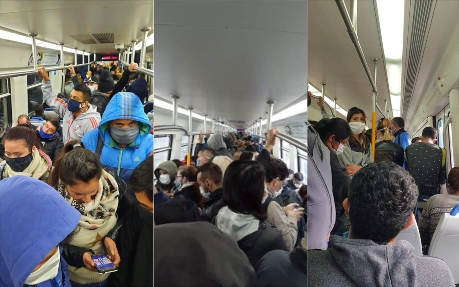 Así se viajaba en el Tren Sarmiento antes de que el servicio deje de funcionar por casos sospechosos de coronavirus