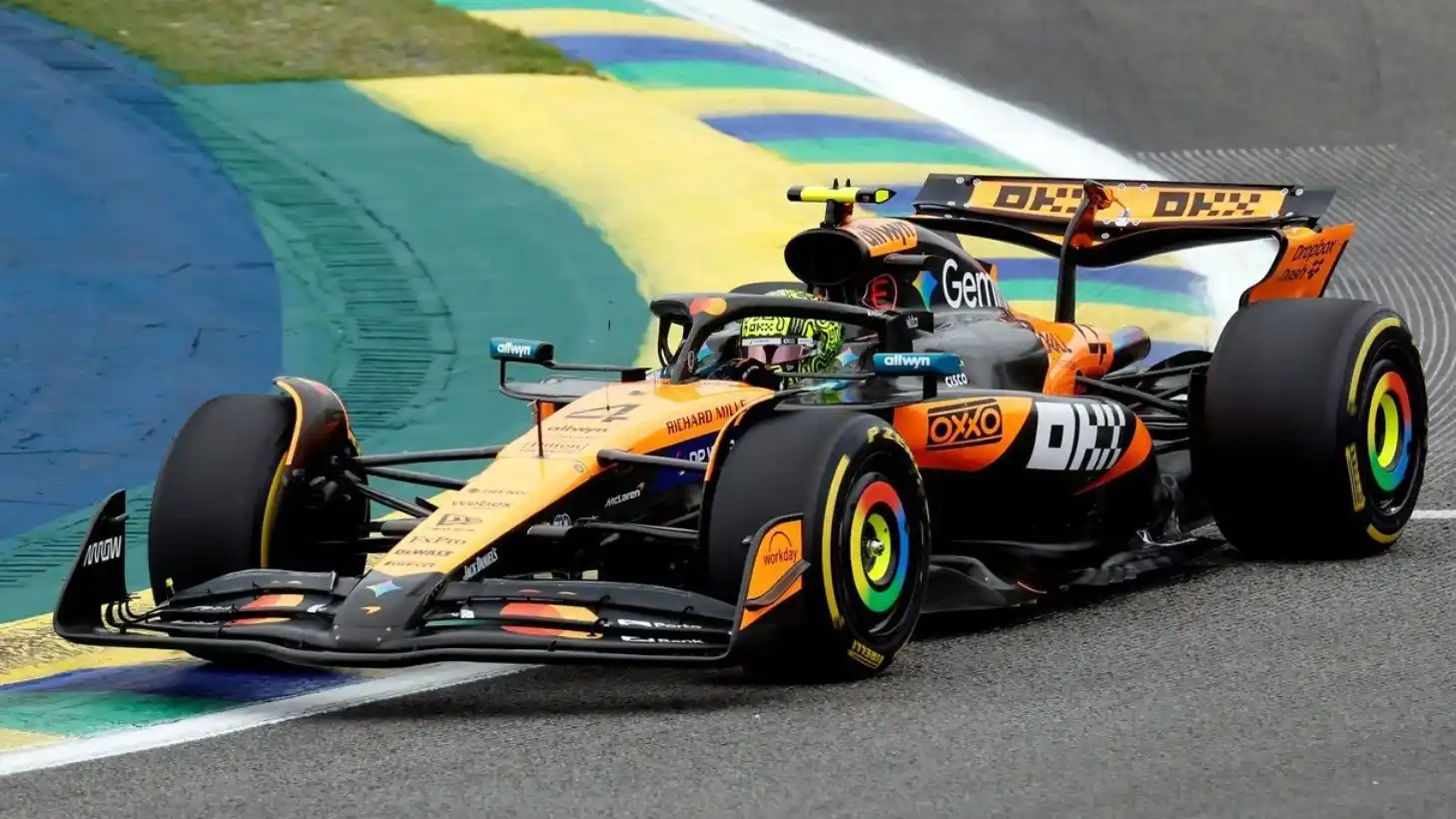 Lando Norris se quedó con el GP de Brasil, donde Franco Colapinto finalizó 15º