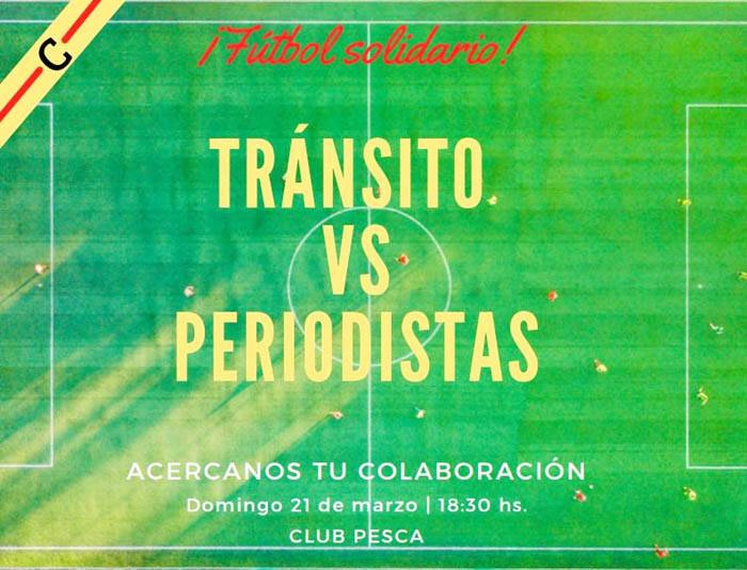 El domingo, fútbol solidario, en el Club Pesca