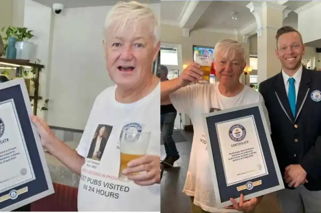 Su meta personal era llegar a los 120 bares, lograda en el Sussex Garden Bar.