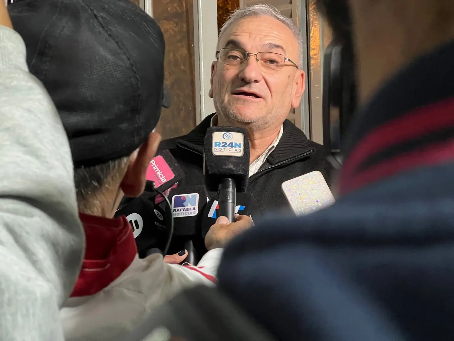 Alcides Calvo habló en la sede de Juntos Avancemos Rafaela. -Foto: Jimena Ferrero -