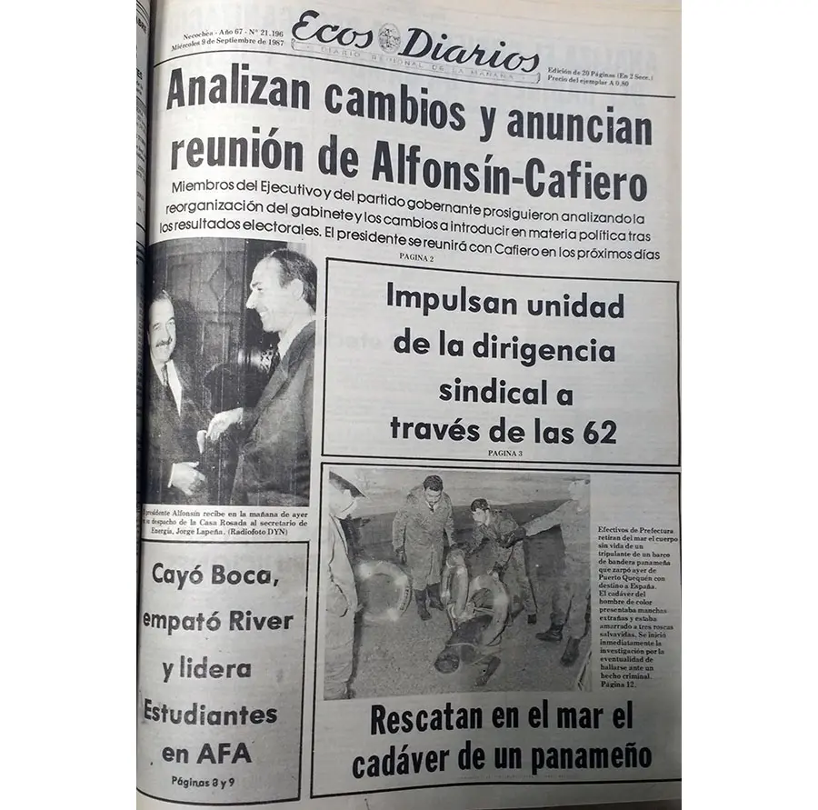 Miércoles 9 de septiembre de 1987
