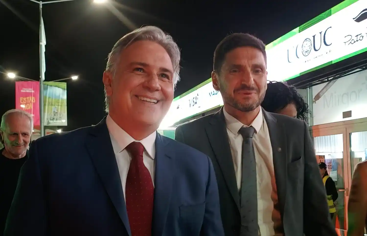 Llaryora junto al gobernador de Santa Fe, Maximiliano Pullaro.