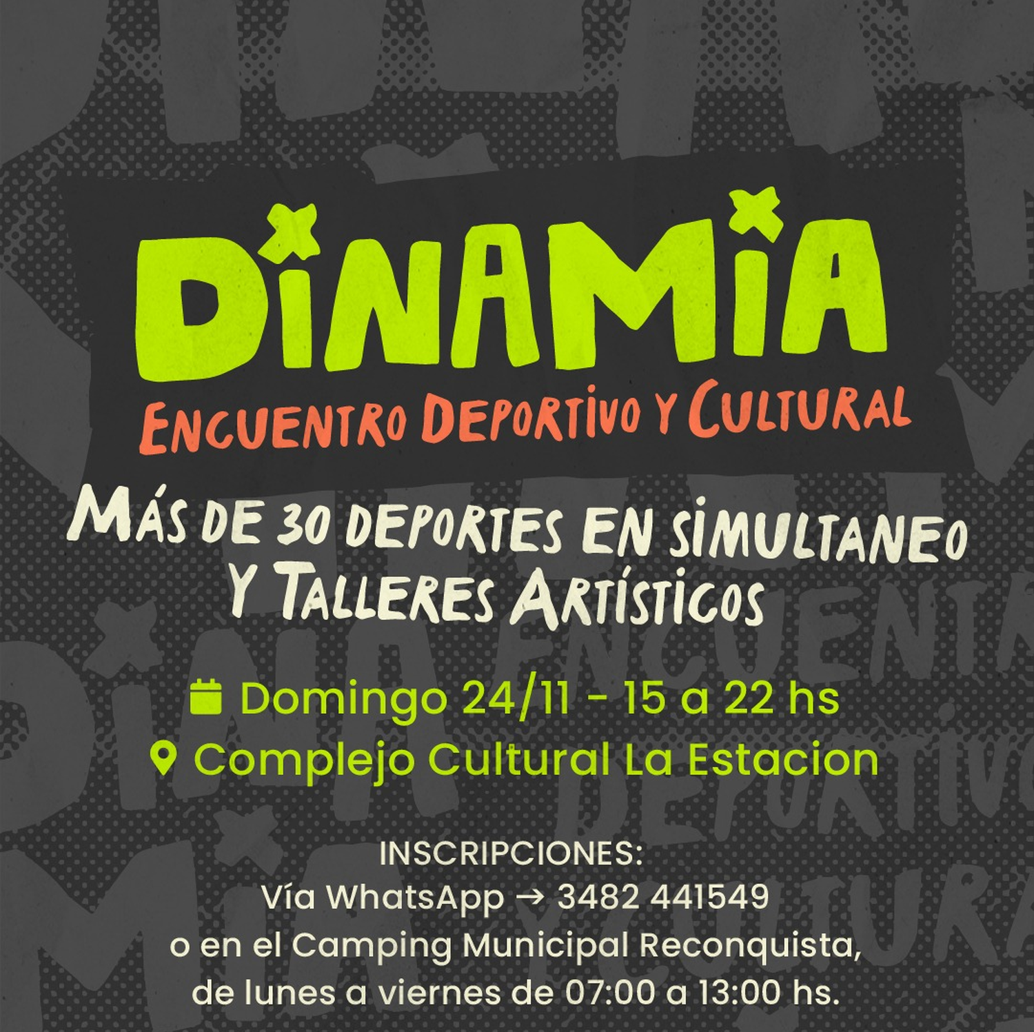 Reconquista invita a participar de “Dinamia”, encuentro deportivo y cultural