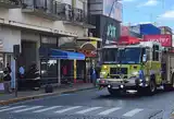 El incendio se registró en la intersección de San Martín y Rodríguez.