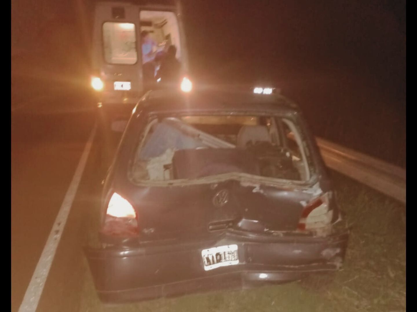 El Gol fue embestido desde atrás por otro coche, cuyo conductor se dio a la fuga