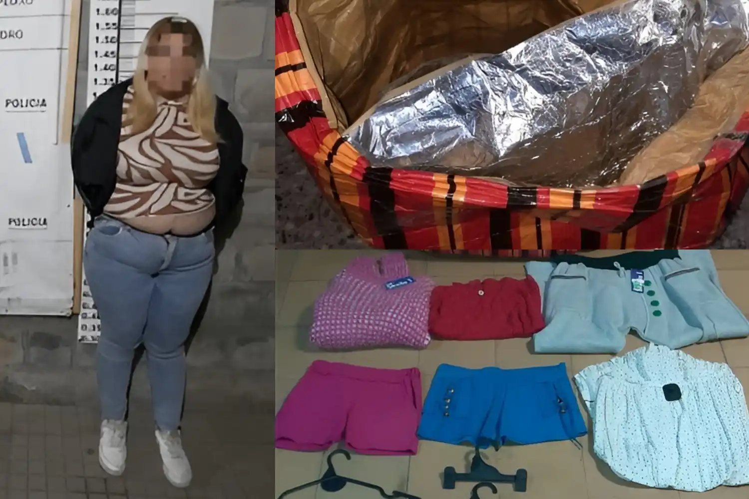 La comerciante impidió que le robaran las prendas de vestir.