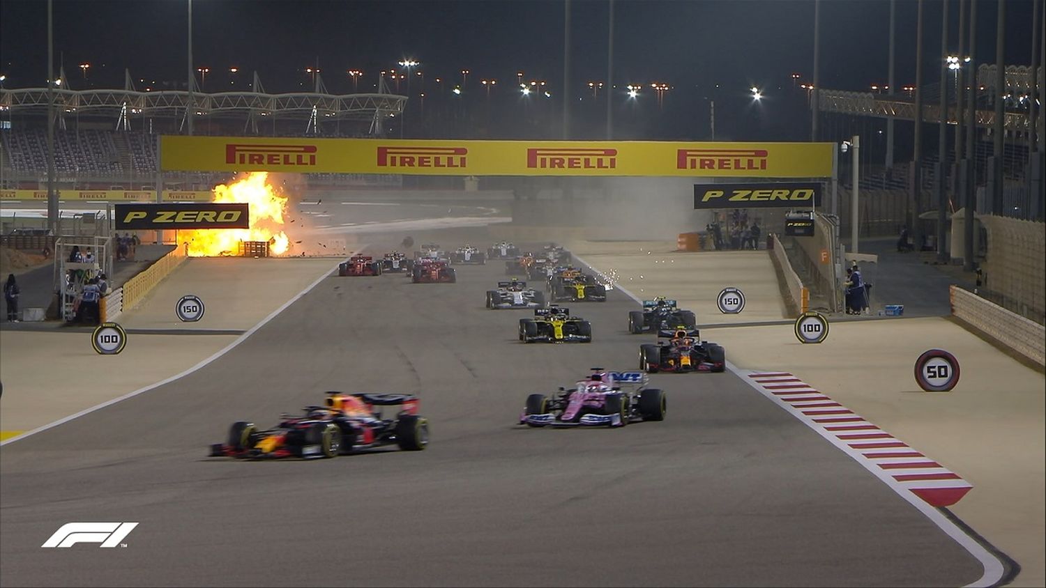 Milagro en la F1: el francés Grosjean salió ileso de un tremendo accidente