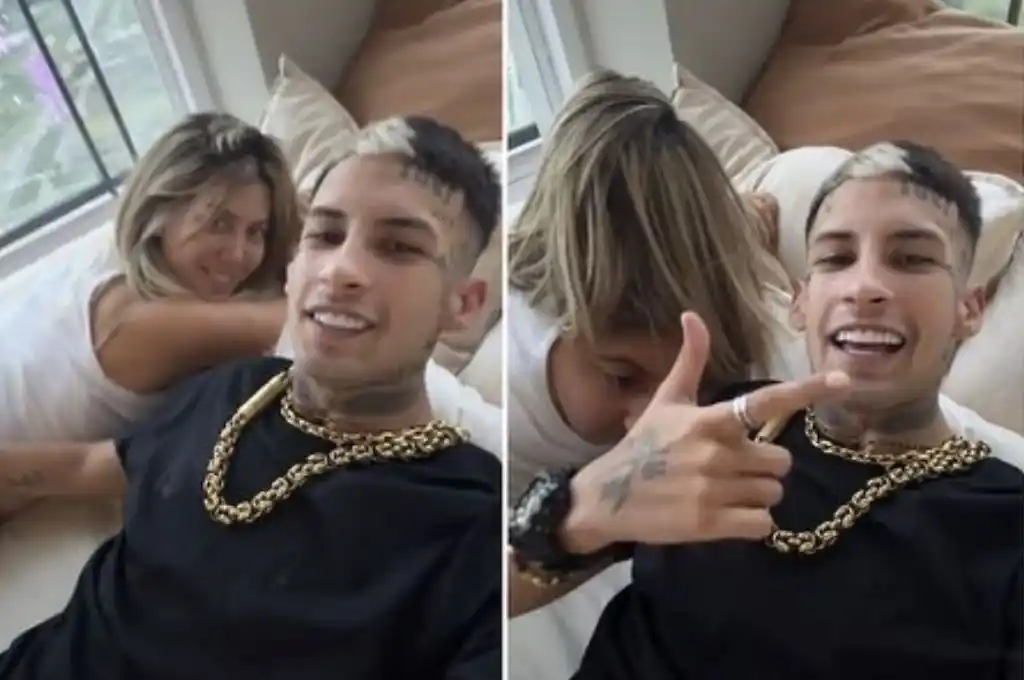 Wanda Nara junto a L-Gante