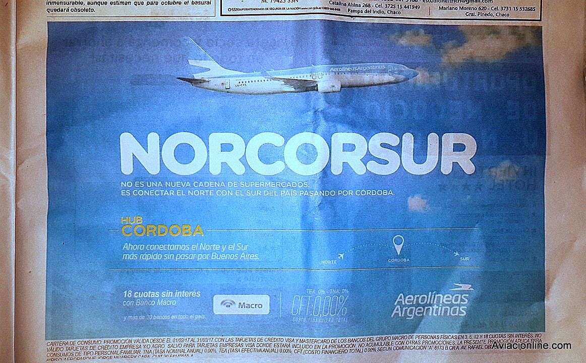 Aerolíneas Argentinas empezó a promocionar su hub cordobés en el interior