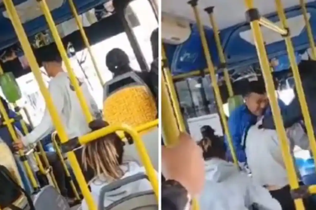 Chofer a las trompadas con un joven