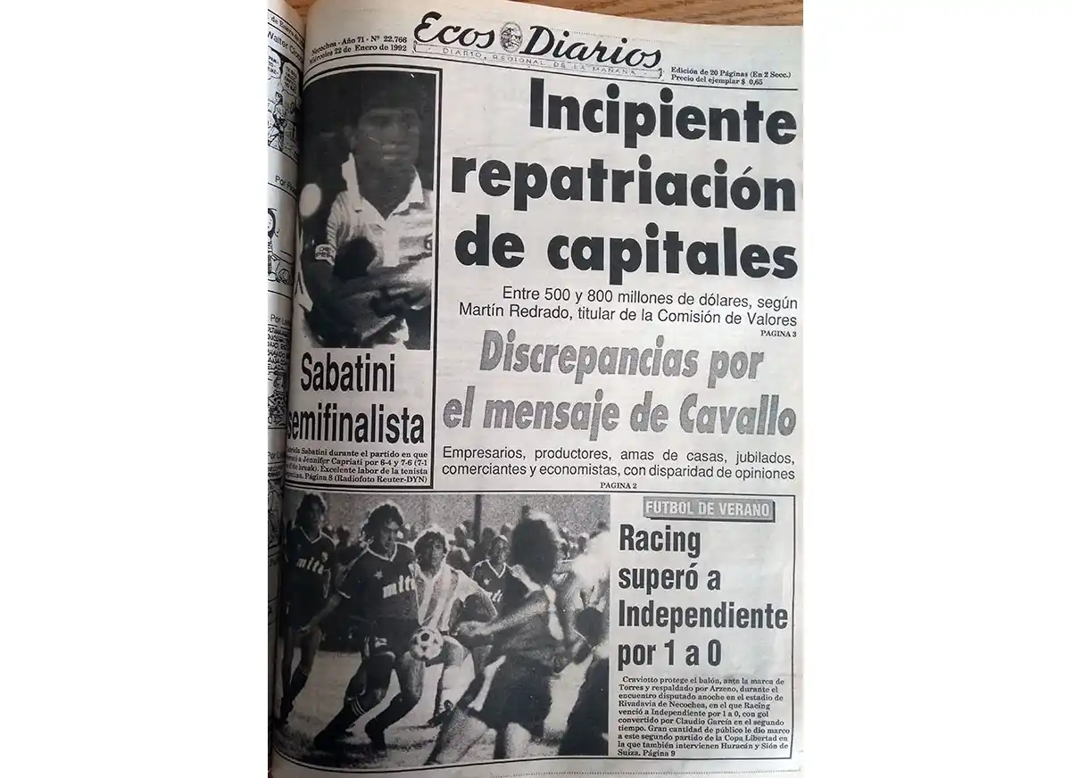 Miércoles 22 de enero de 1992