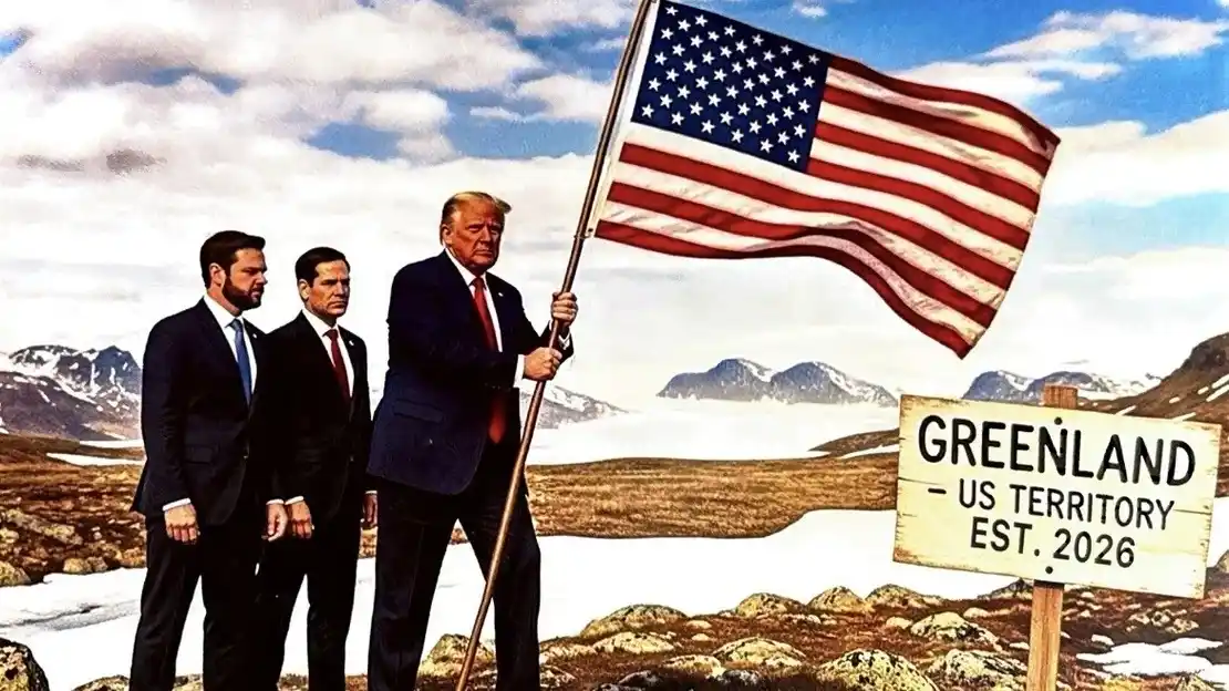 Donald Trump publicó una imagen generada con IA en la que se lo ve conquistar Groenlandia. (@realDonaldTrump)
