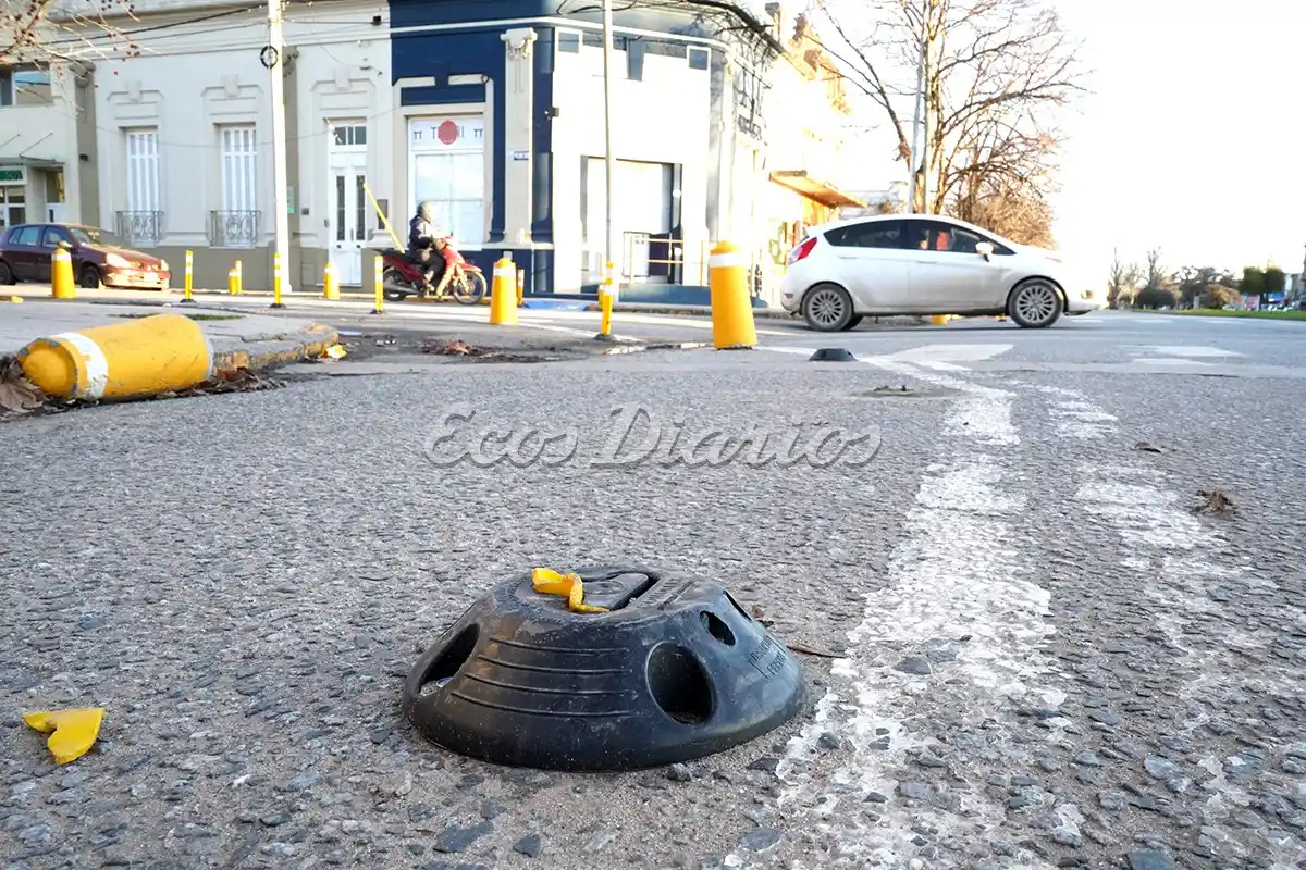 Destrozos. En la intervención de la esquina de 58  y 63