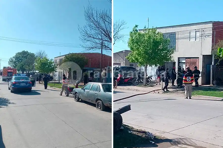 Principio de incendio en barrio Italia requirió la presencia de Bomberos