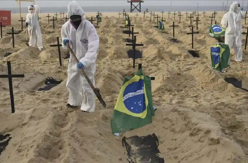 Brasil registró un nuevo récord de muertes diarias por coronavirus