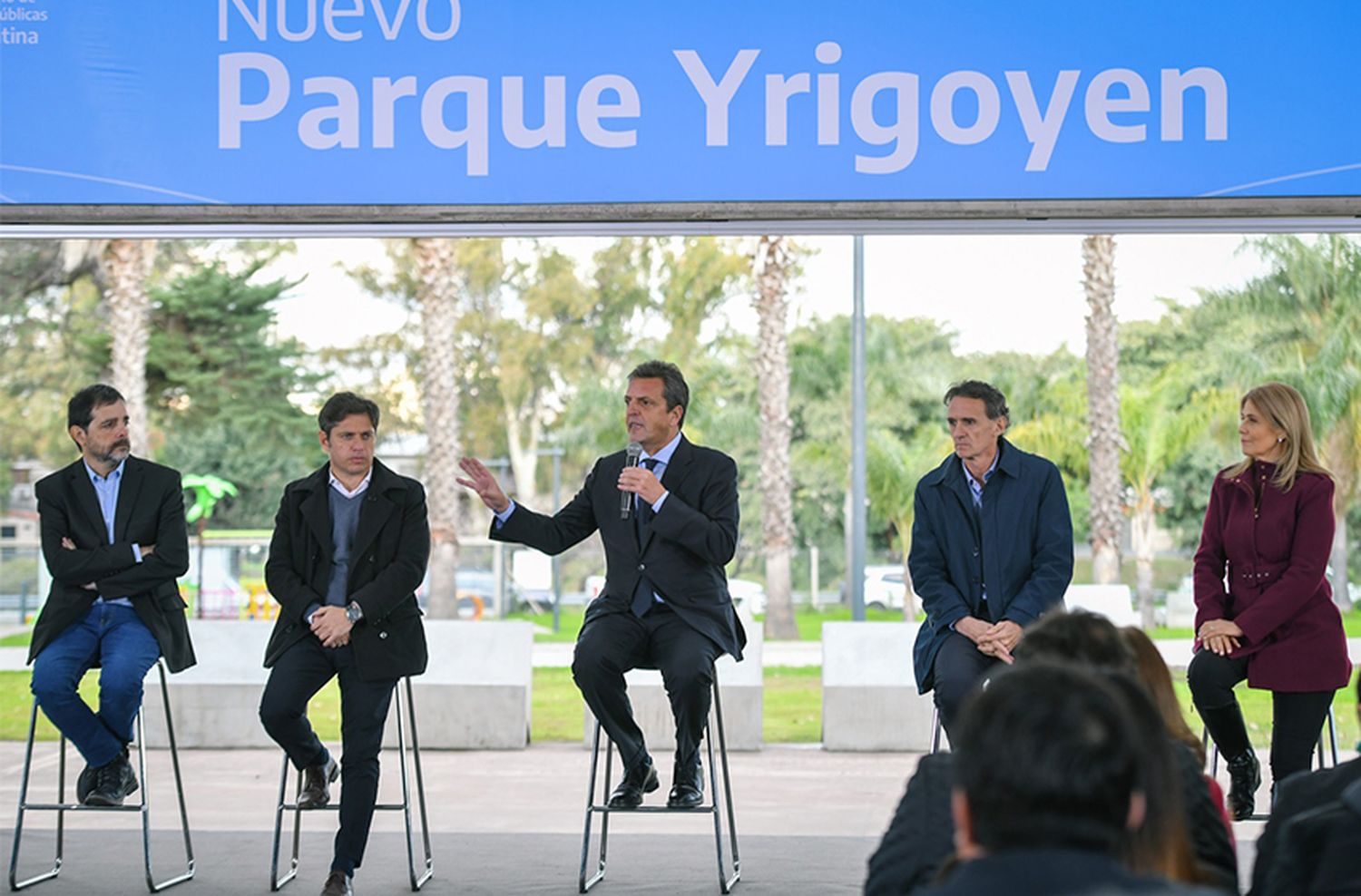 Kicillof, entre las obras de parque Yrigoyen y la ampliación del Gasoducto de la Costa junto a Massa