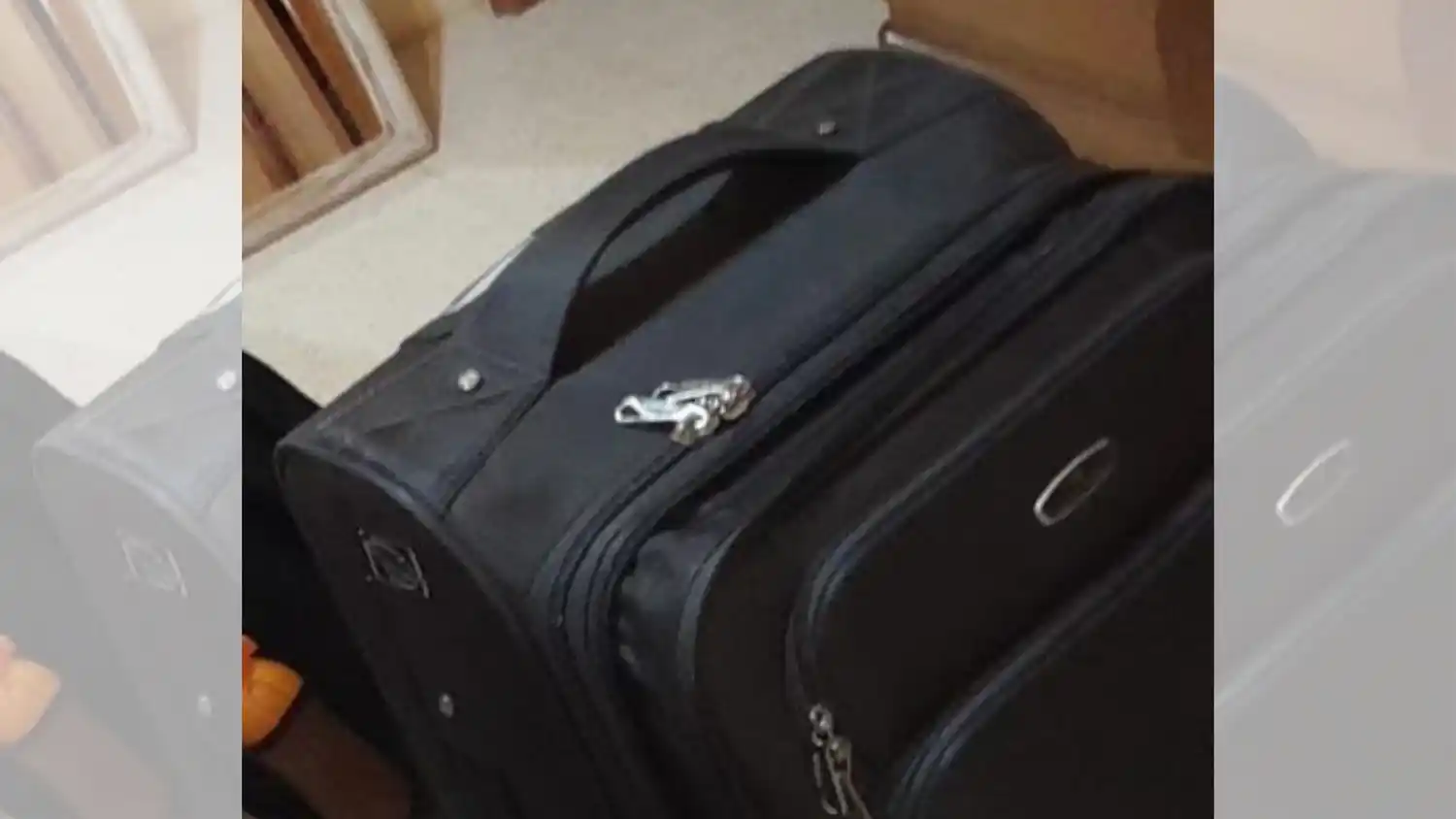 Esta es la valija extraviada. Supuestamente la olvidaron en la ruta. La dueña prioriza sus pertenencias.