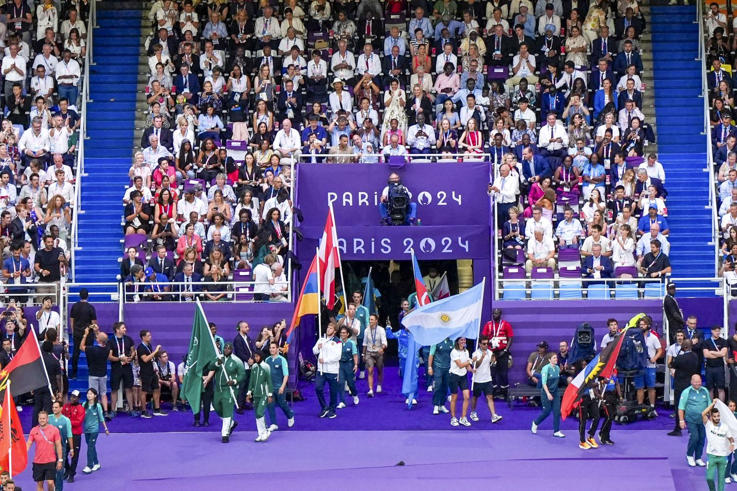 El ingreso de la delegación argentina a la ceremonia de cierre.