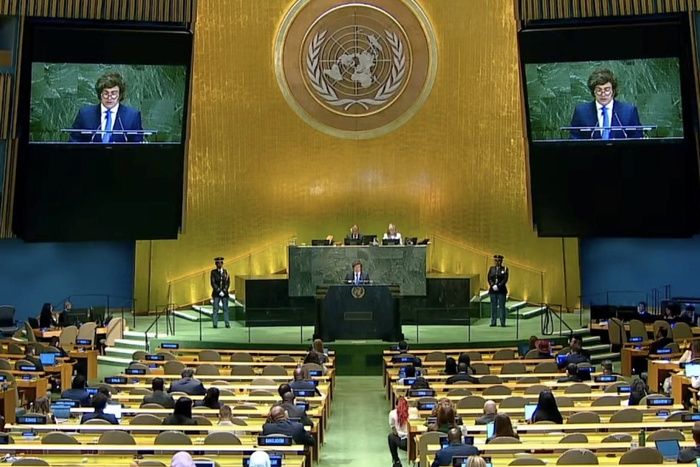 Escasa presencia, en el hemiciclo donde se desarrolla la Asamble a la ONU, durante el discurso del Presidente