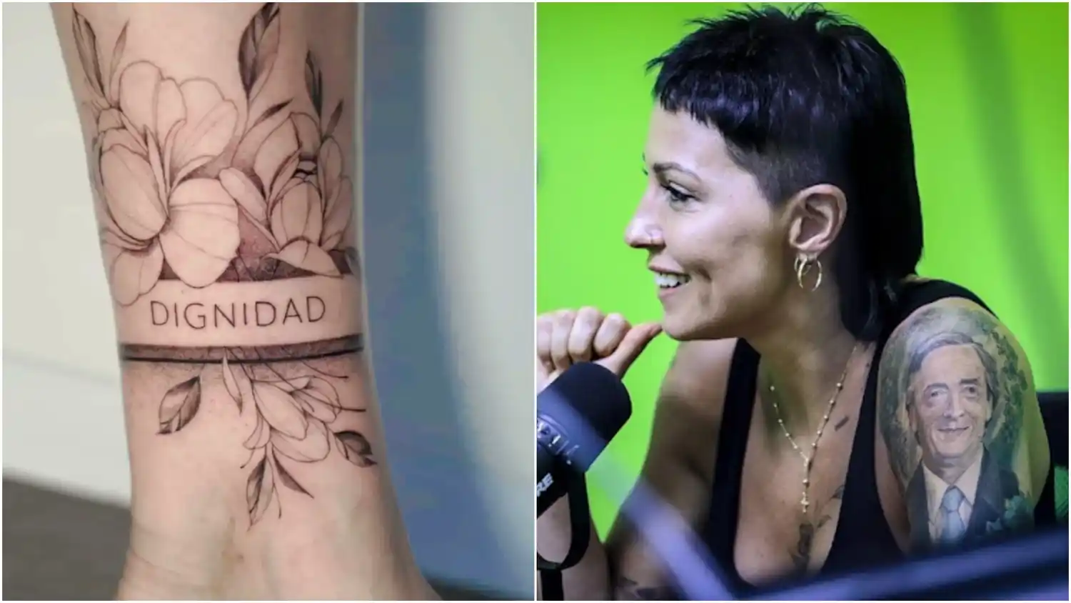 El sorpresivo gesto de Mayra Mendoza en apoyo a Cristina Kirchner: se tatuó una tobillera y la palabra "dignidad"