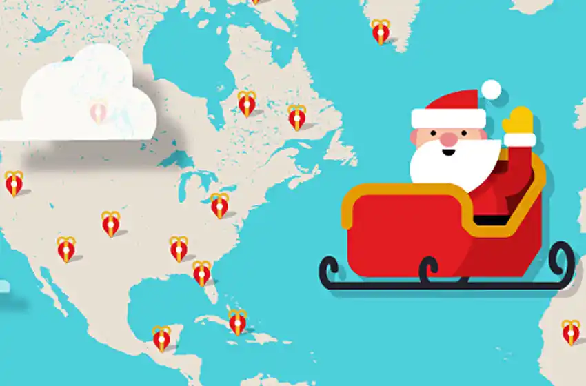 Seguí a Papá Noel en vivo