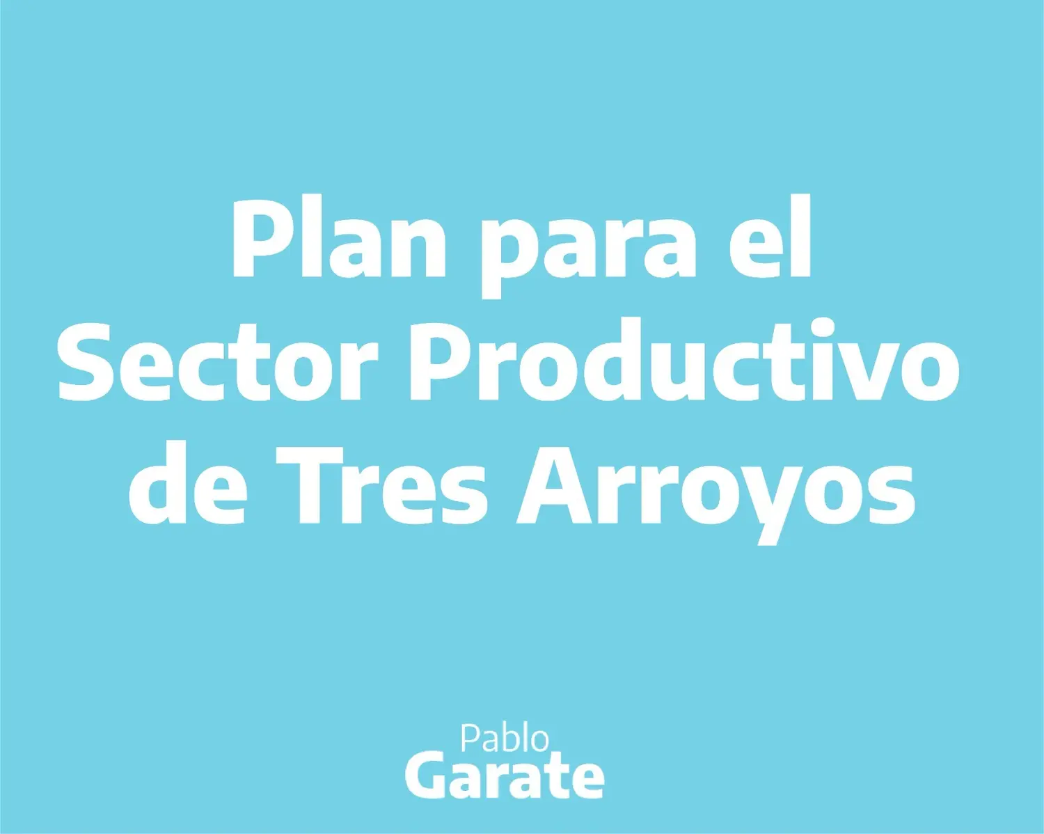 Garate detalla su plan para el Sector Productivo