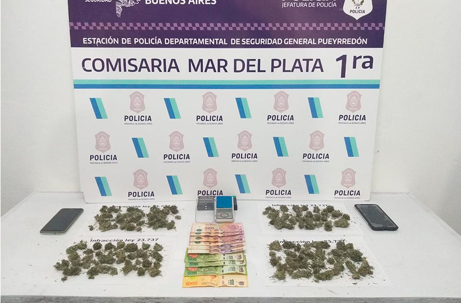 Delivery de droga: agarran a una pareja en la Plaza Pueyrredon