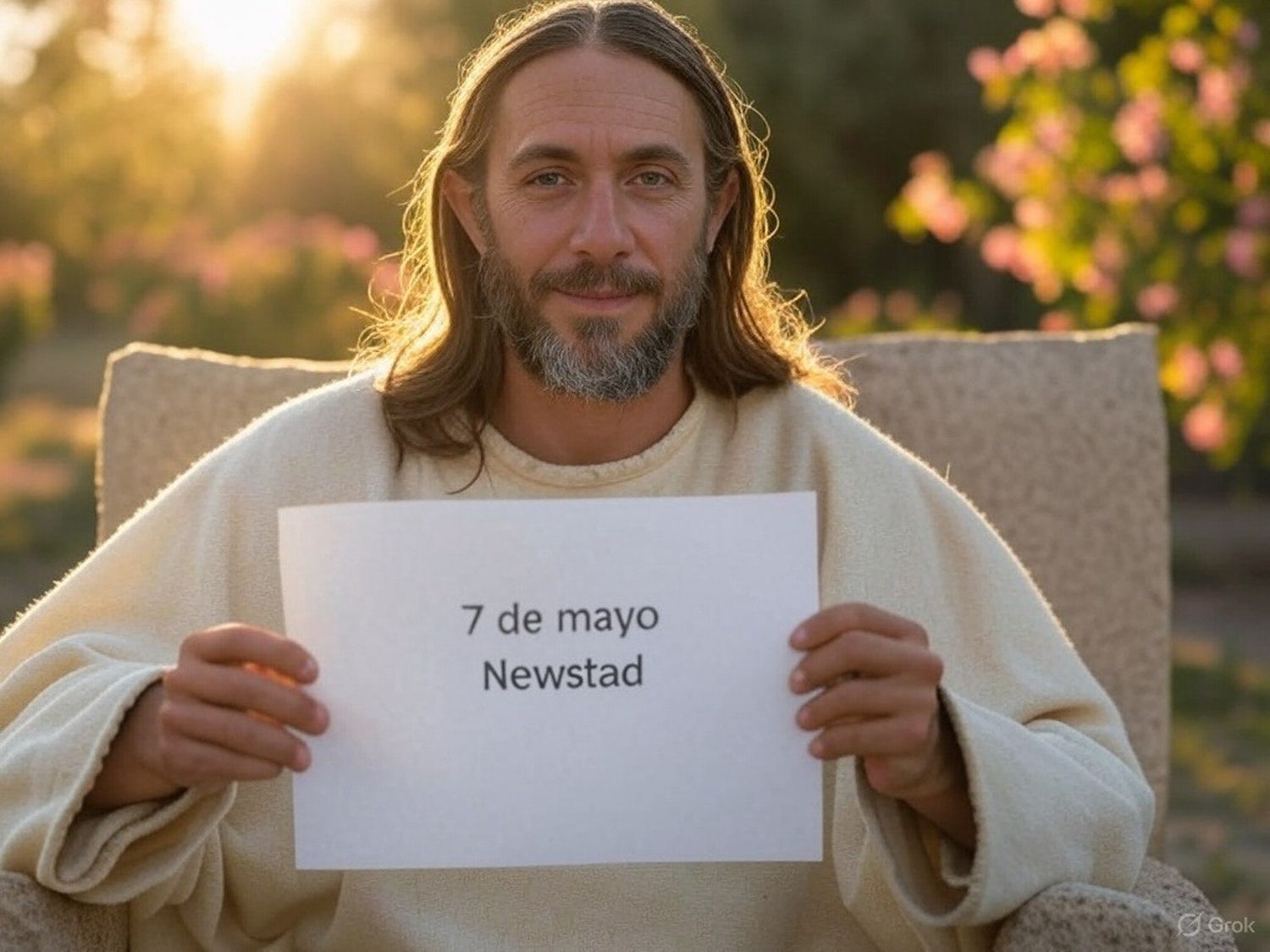 Santoral. Francisco, leyendo el Santoral del 7 de mayo.