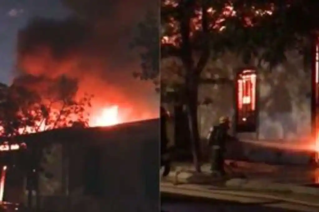 Incendio de una colchonería